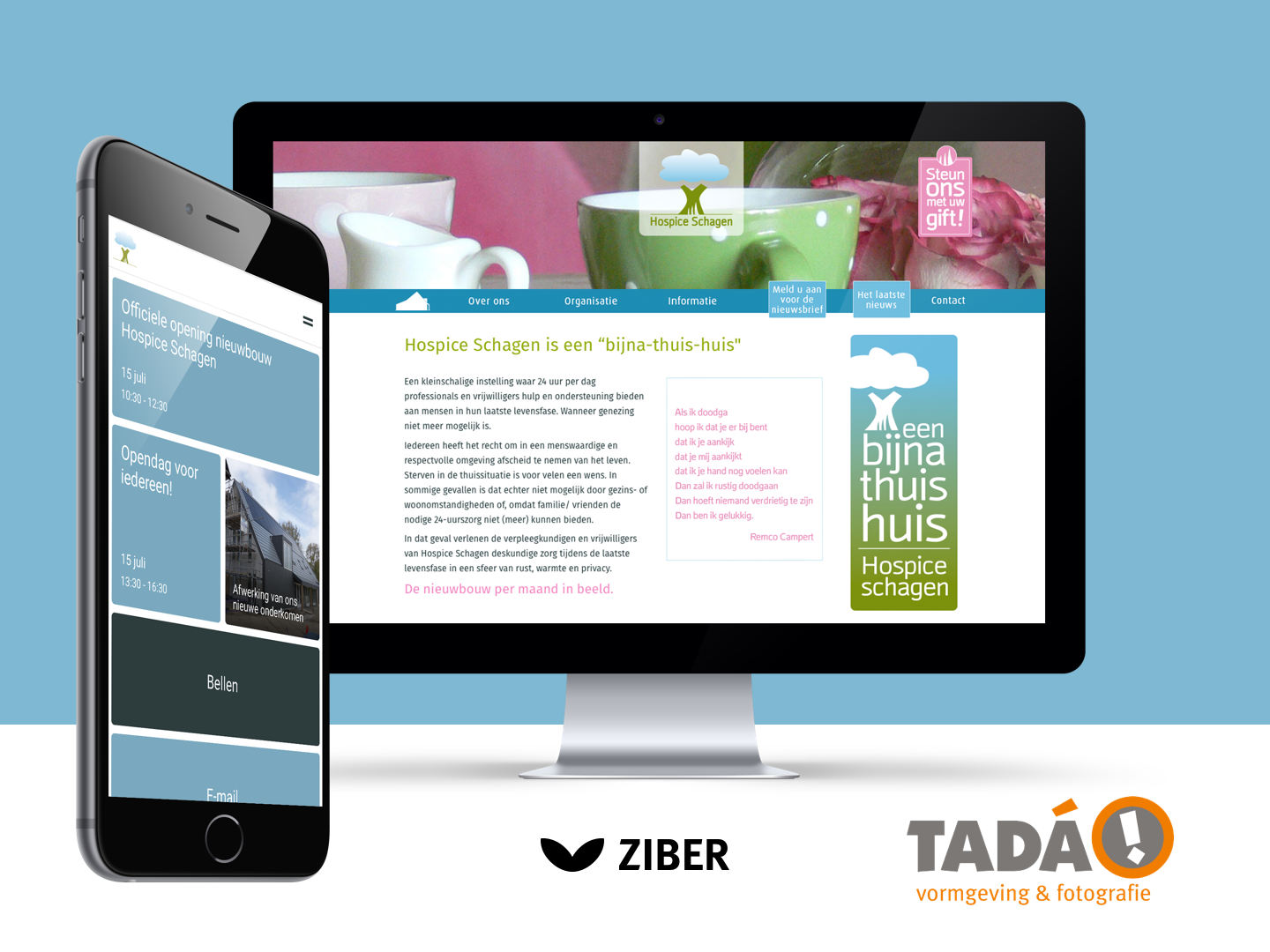 Geheel nieuwe website is 'in the air'