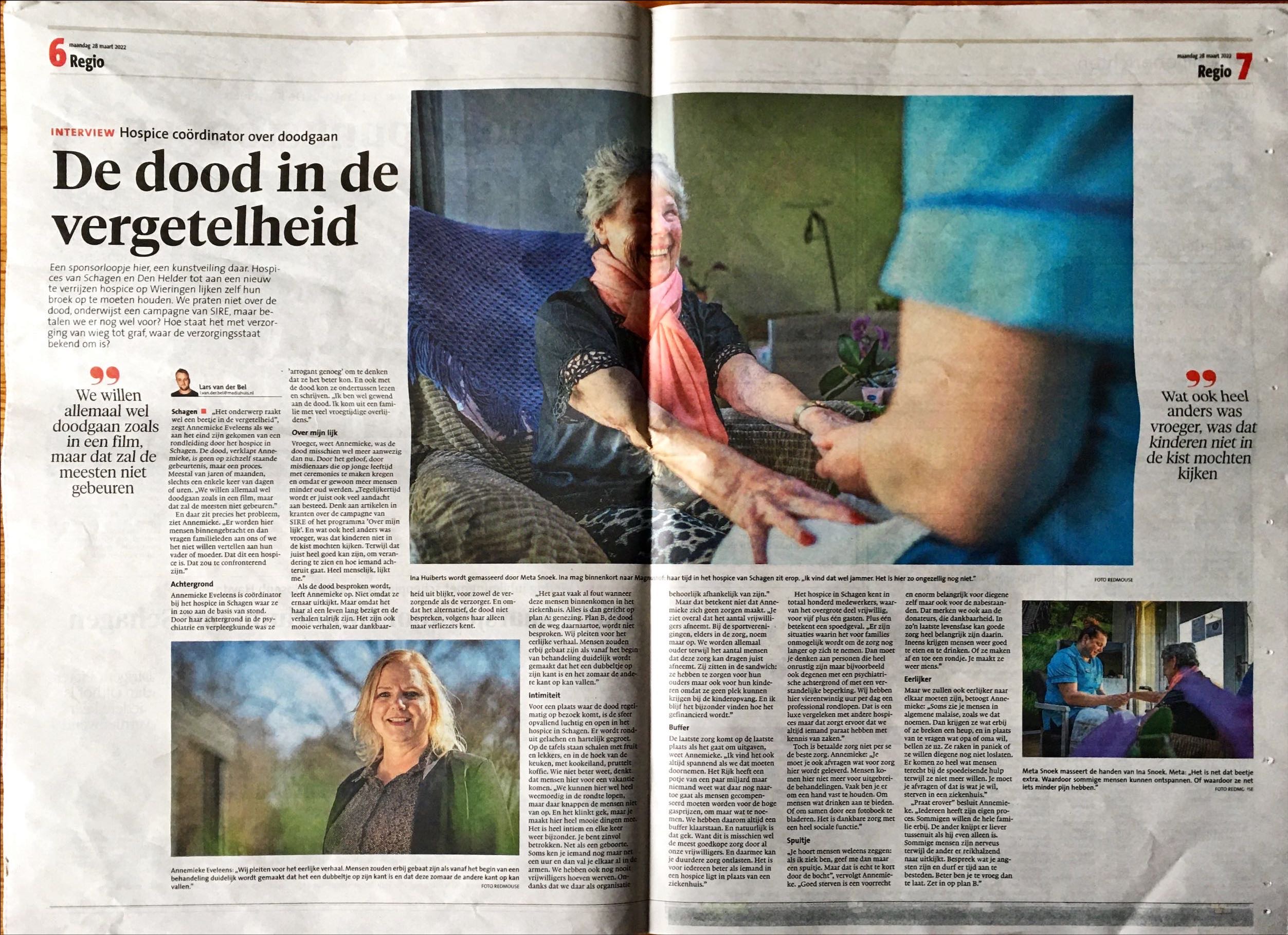 Hospice Schagen in het NHD